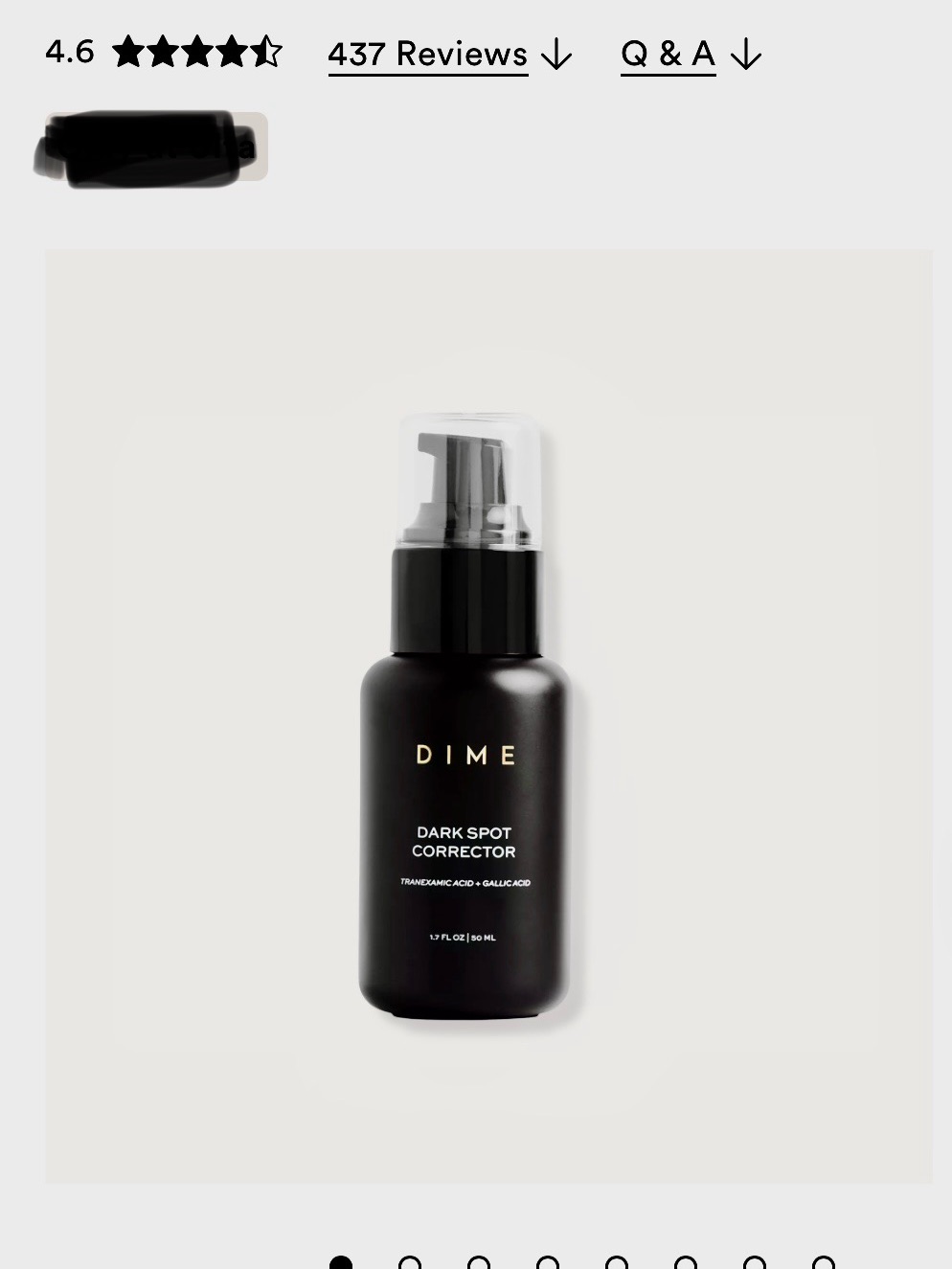 Dime Dark Spot Corrector Serum Black